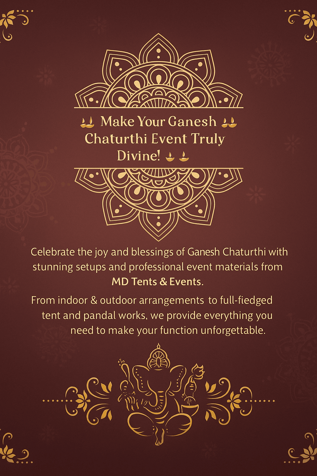 Ganesh Event by MD Tents & Events
